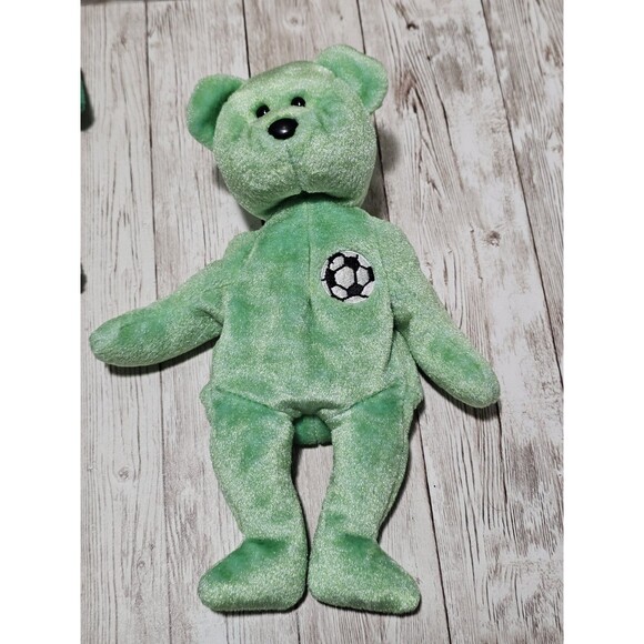 Ty Beanie Babies Lot of 4 Kicks Shamrocks Clover Erin Green Stuffed Animal Toys - Picture 3 of 12